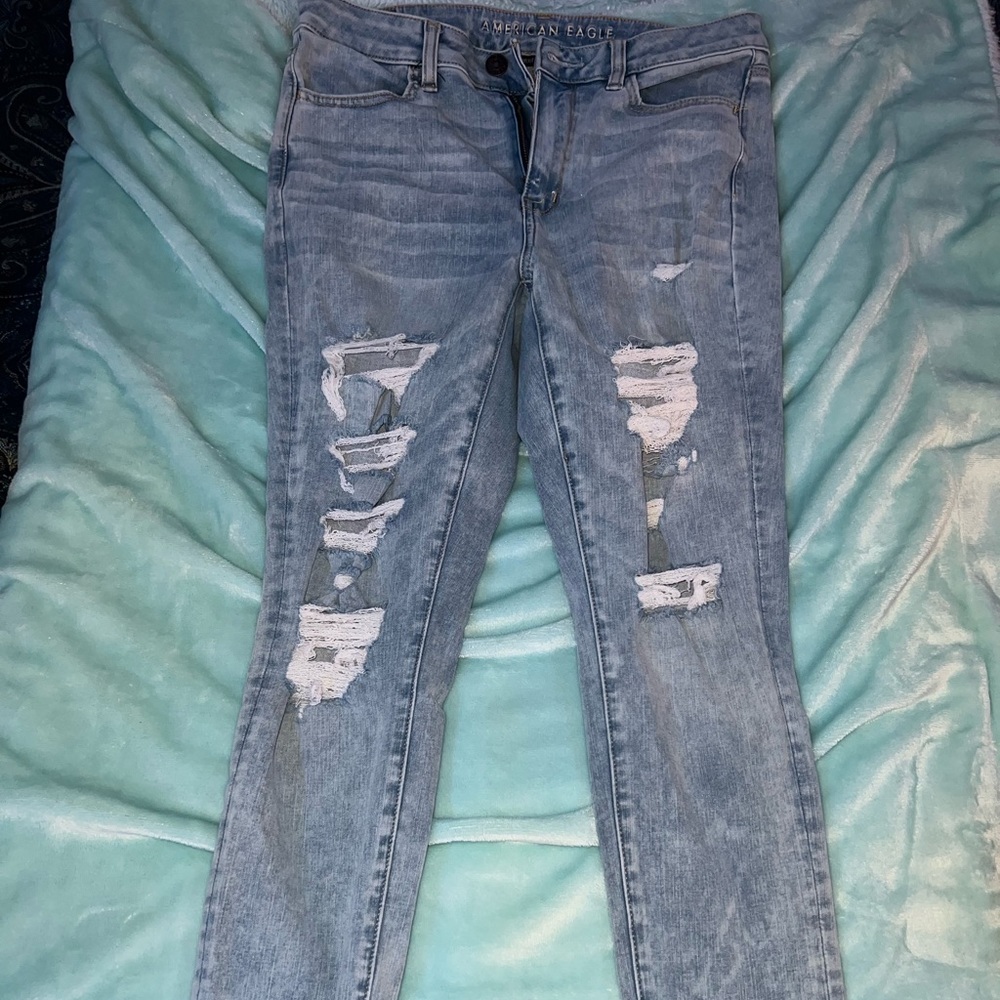 360 next level stretch distressed jeans from AE!